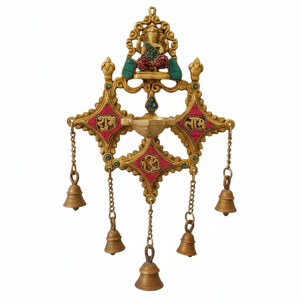 Decorative Ganesha Wall Hanging With Bells