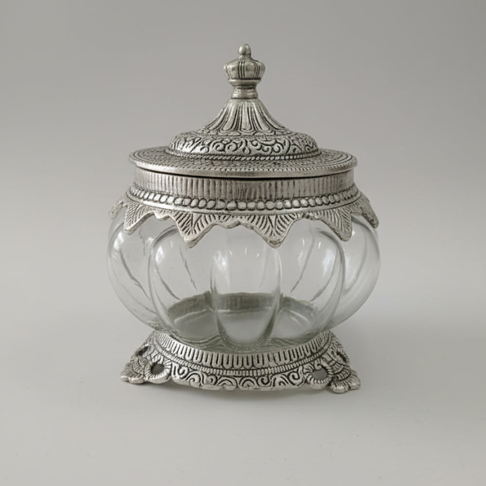 Heritage Glass Bowl Set For Dry Fruit And Candy For Home & Office Table Decoration