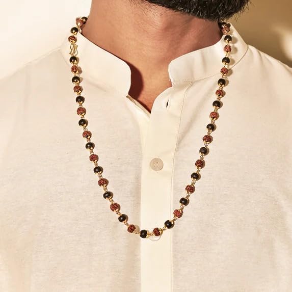 Gold Plated Rudraksha Karungali Mala