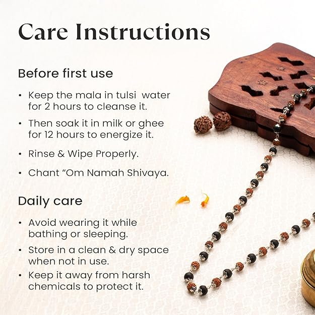 Silver Plated Rudraksha Karungali mala